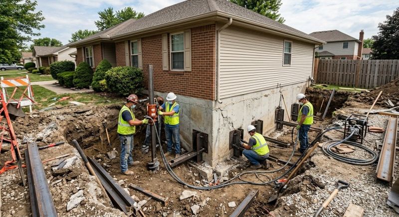 Sinking Foundation Repair in Columbus, OH